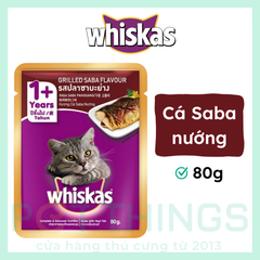 Pate Mèo Whiskas 1+ Years Grilled Saba 80g