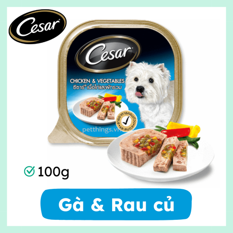 Pate Chó Cesar Chicken & Vegetable 100g