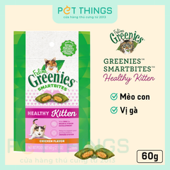 Bánh Thưởng Cho Mèo Con Feline Greenies Smartbites Healthy Kitten Chicken 60g (2.1oz)