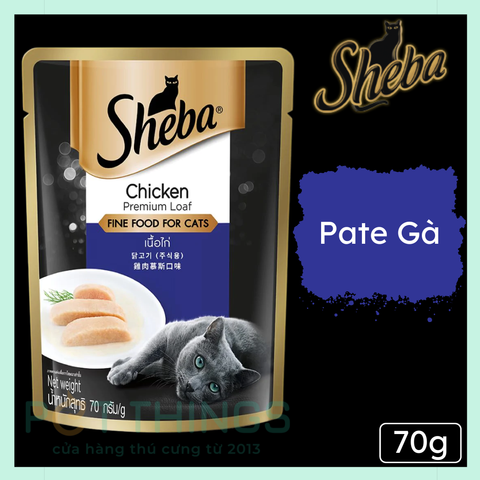 Pate mèo Sheba Chicken Premium Loaf 70g