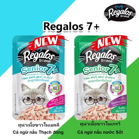 Pate mèo Regalos Cat Food 70g Senior 7+ Tuna white meat