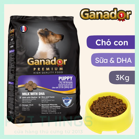 Ganador Premium Puppy Thức Ăn Hạt Cho Chó Con Túi 3kg