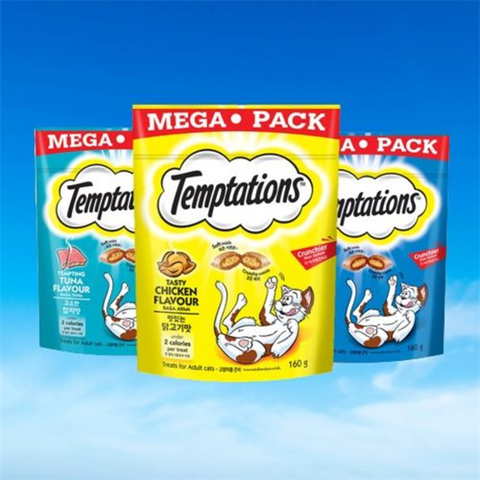 Bánh thưởng Temptations Thái Lan cho mèo gói lớn MEGA PACK 160g