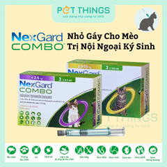 Nexgard Combo Nhỏ Gáy Cho Mèo Trị Nội Ngoại Ký Sinh: Ve Rận, Giun Sán...