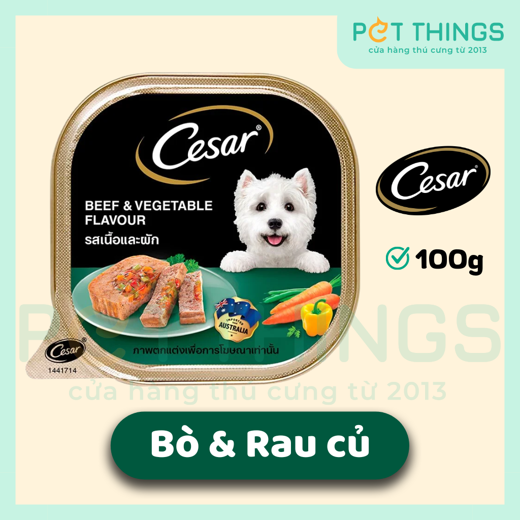 Pate Chó Cesar Bò & Rau Củ 100g