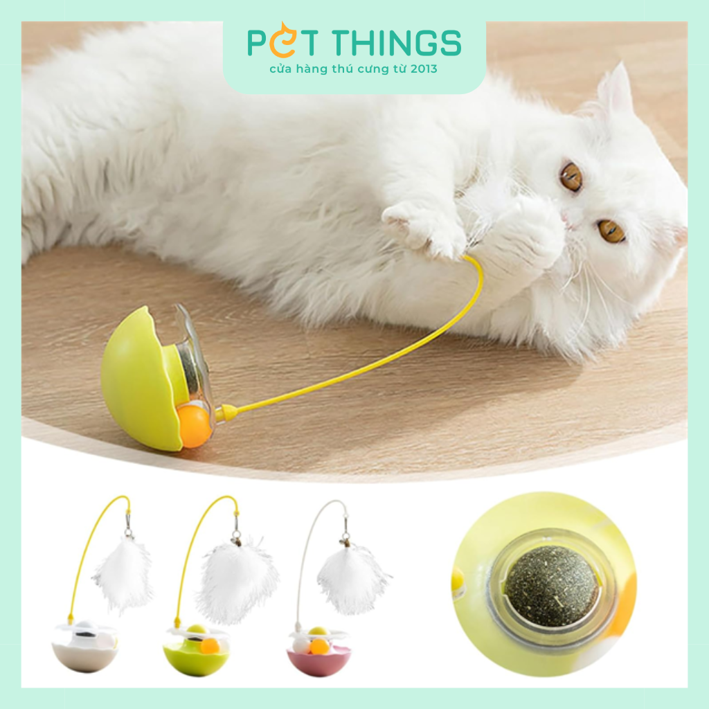 Đồ Chơi Tumbler Xoay Kèm Banh Catnip Cho Mèo