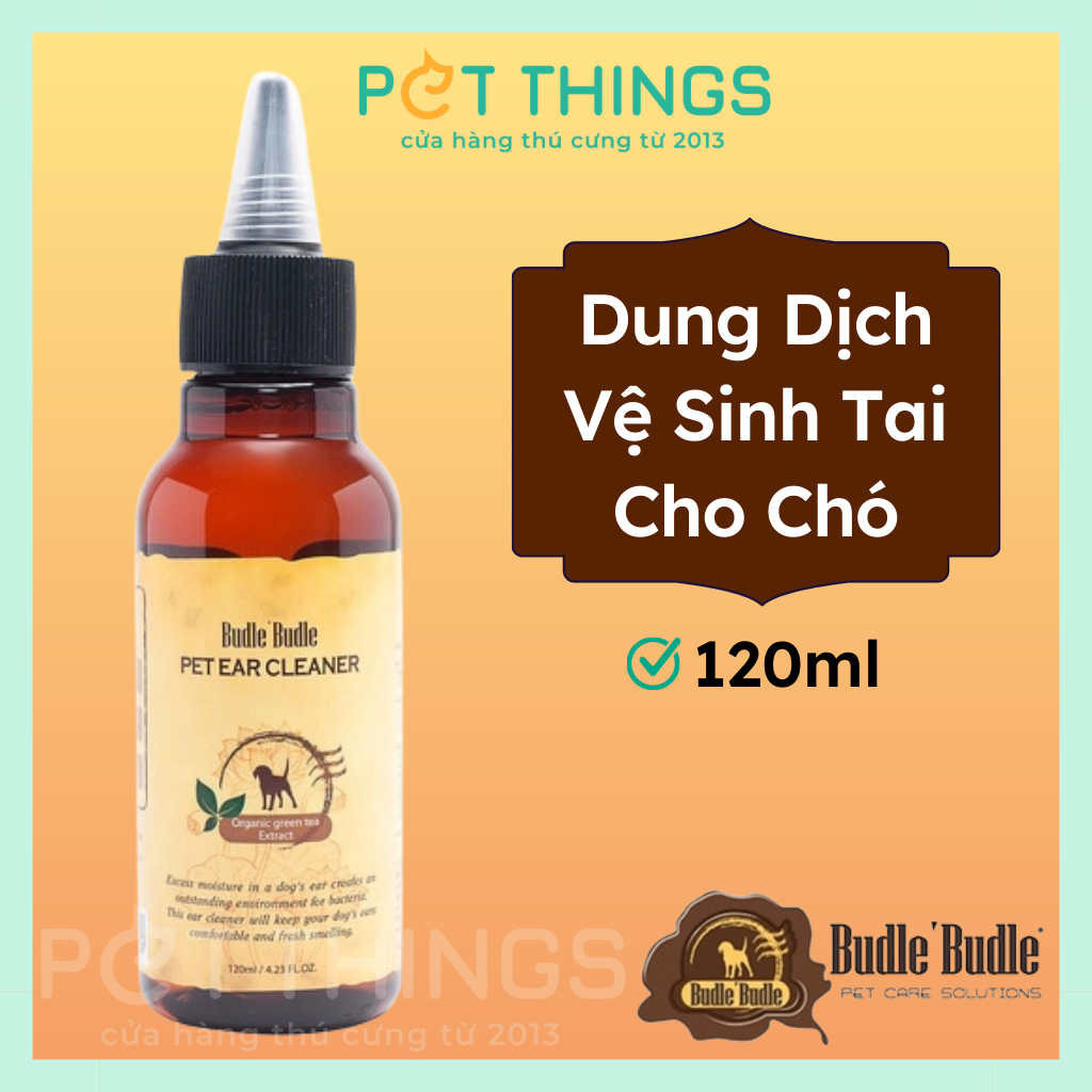 Budle Budle Ear Cleaner Dung Dịch Vệ Sinh Tai Cho Chó 120ml