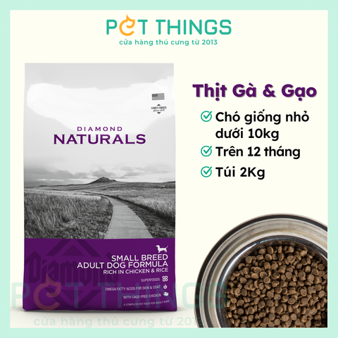 Thức Ăn Hạt Cho Chó Trưởng Thành Giống Nhỏ Diamond Naturals Small Breed Adult Dog