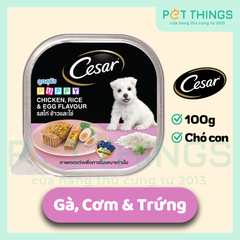 Pate Cho Chó Con Cesar Puppy Gà, Trứng & Cơm 100g