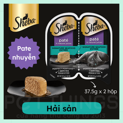 Pate cho Mèo Sheba Perfect Portions Paté Hải sản 37.5gx2