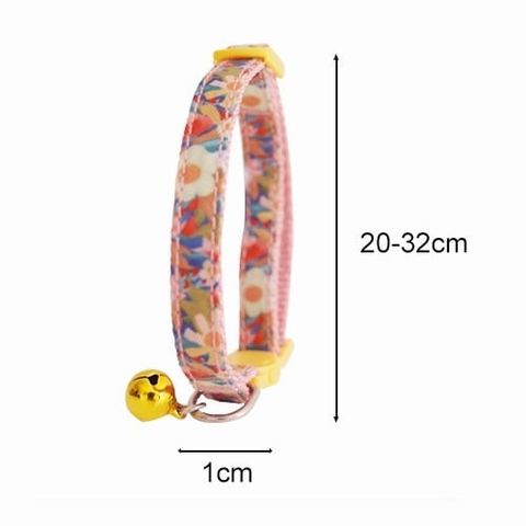 Vòng cổ mèo khóa bấm 1cm*20-32cm