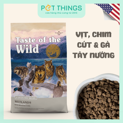 Thức Ăn Hạt Taste Of The Wild Wetlands Cho Chó Trưởng Thành, Vịt, Chim Cút & Gà Tây