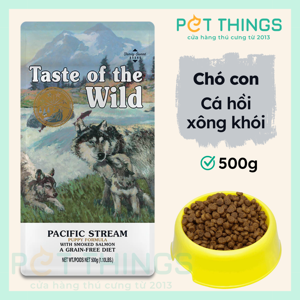 Taste of the Wild Pacific Stream Puppy Thức Ăn Hạt Cho Chó Con, Cá Hồi Xông Khói