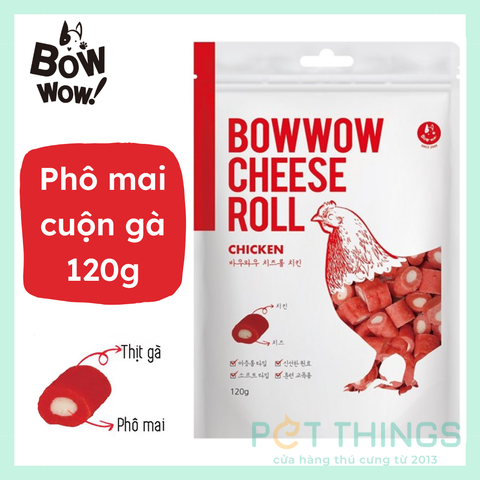 Bow Wow Chicken Cheese roll 120g