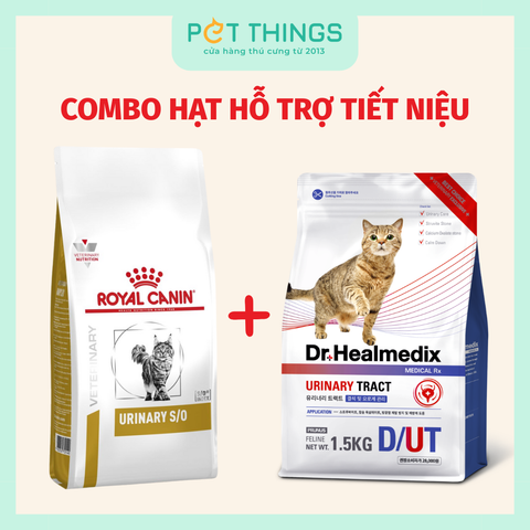 Combo 2 Túi Thức Ăn Mèo Dr. Healmedix Urinary + RC Urinary S/O 1.5kg