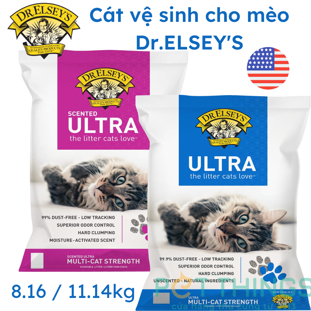 Cát vệ sinh cho mèo Dr. Elsey's Ultra Cat Litter 8.16kg/18.14kg