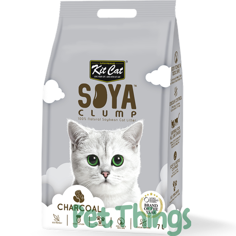 Cát đậu nành cho mèo Kit Cat SOYA Clump Charcoal 7L