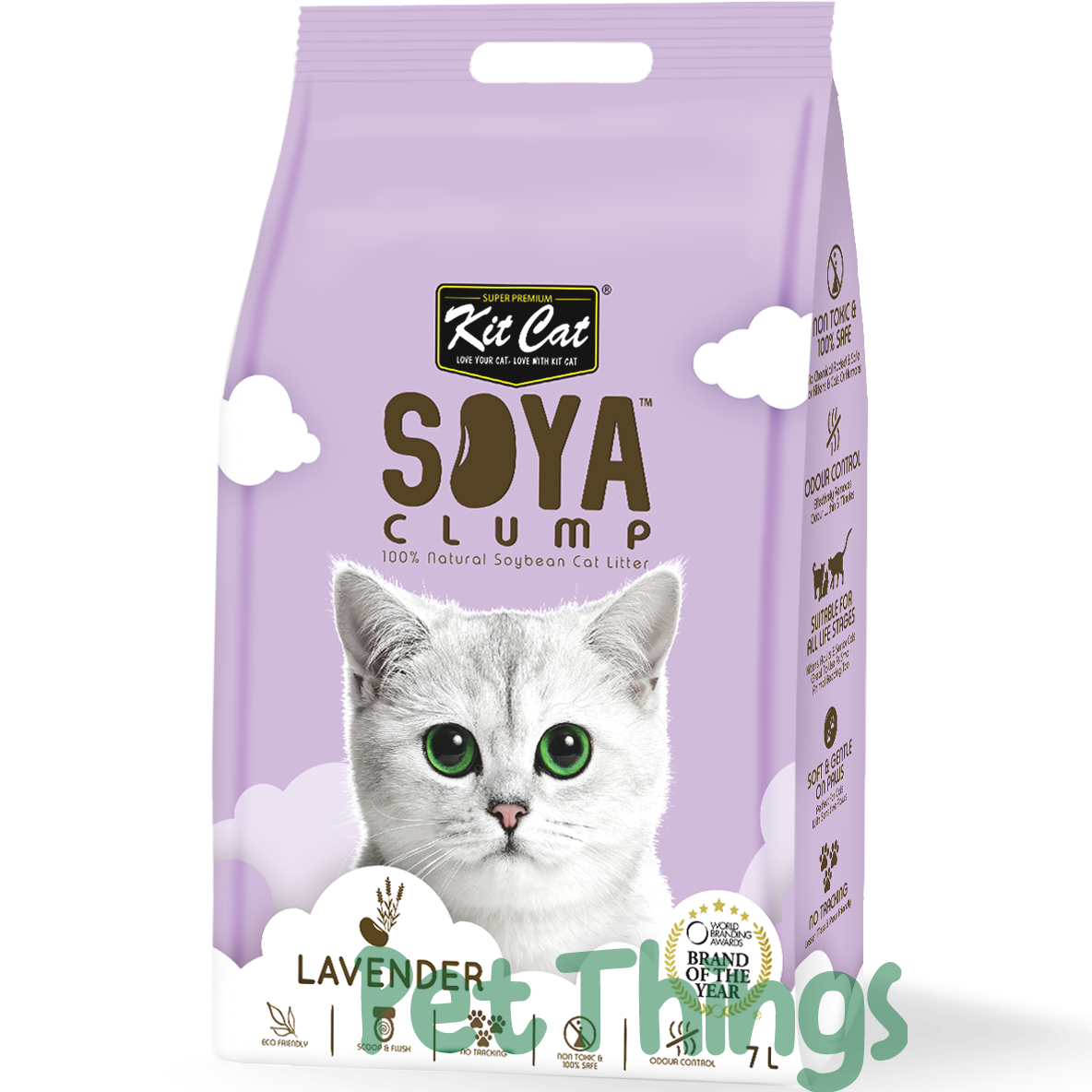 Cát đậu nành cho mèo Kit Cat SOYA Clump Lavender 7L