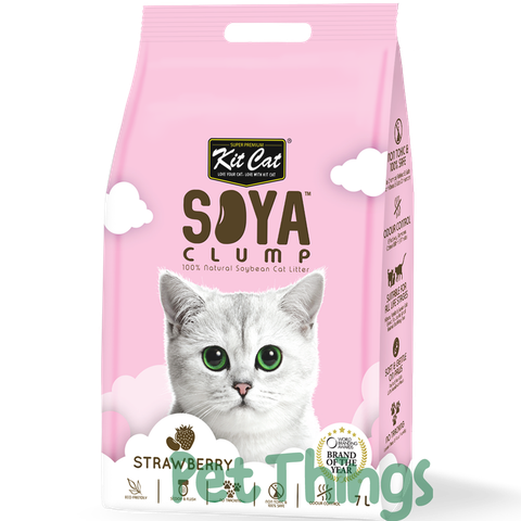 Cát đậu nành cho mèo Kit Cat SOYA Clump Strawberry 7L