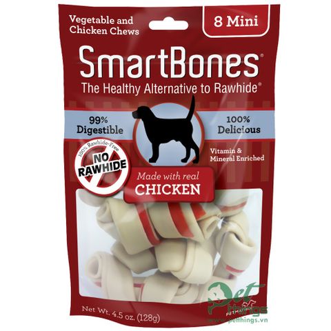 Smartbones Vegetable & Chicken chews 8 mini 128g