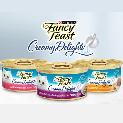 fancy feast with milk