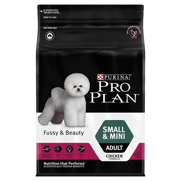 Purina Pro Plan Small & Mini Adult Fussy & Beauty thức ăn chó size nhỏ chăm sóc da lông