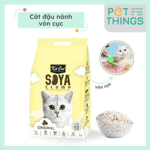 Cát đậu nành cho mèo Kit Cat SOYA Clump Original 7L