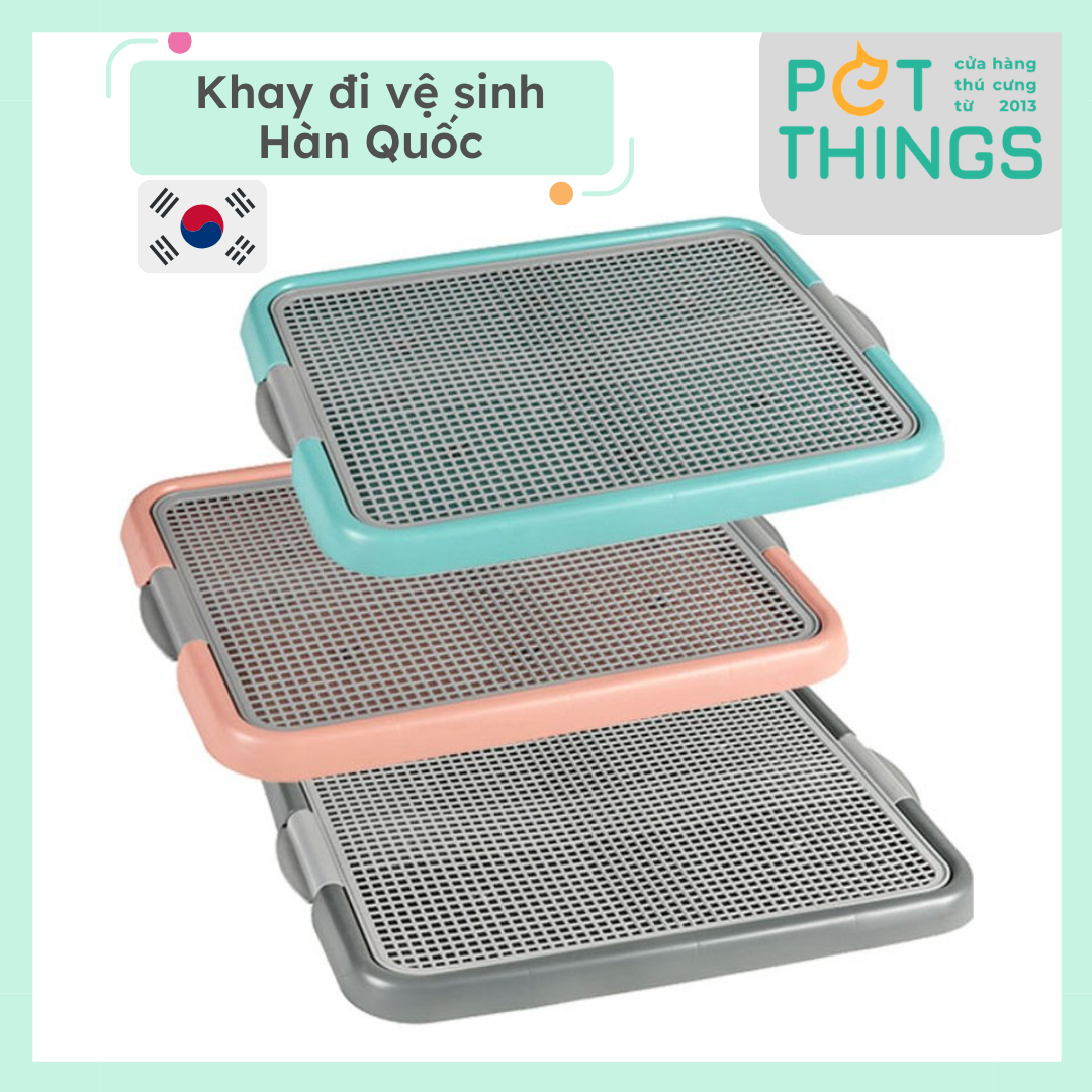 Khay vệ sinh chó Purmi Hàn Quốc màu Pastel 51.5*41.5*3cm