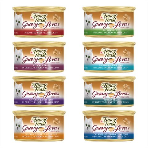 Pate Cho Mèo Fancy Feast Gravy Lovers Thịt Trong Nước Sốt 85g