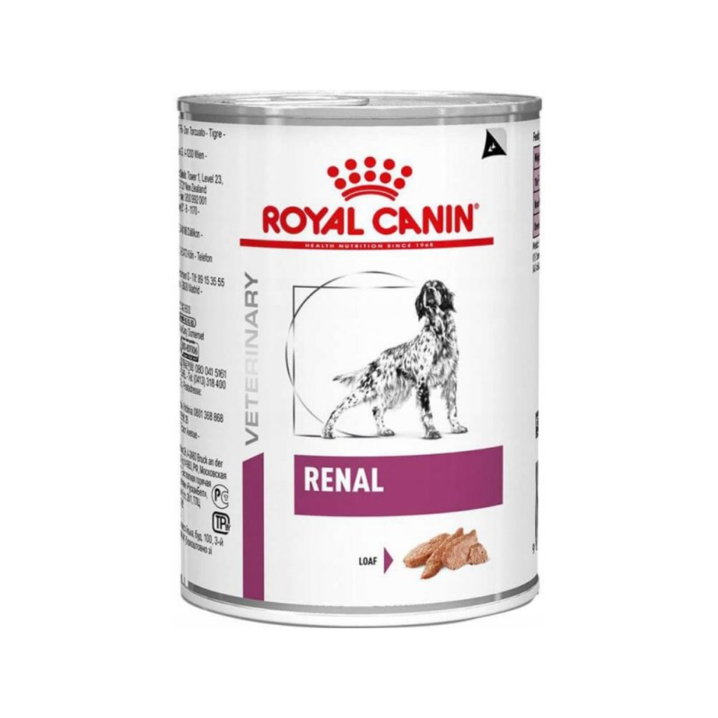 Pate cho chó Royal Canin Veterinary Renal hỗ trợ trị bệnh thận mãn tính lon 410g