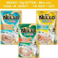 Pate mèo con Nekko Kitten Tuna in Gravy 70g