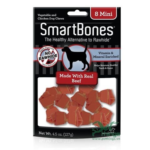 Smartbones Beef classic bone chews, 8 mini, 127g