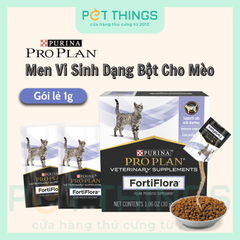 Men Vi Sinh Dạng Bột Cho Mèo Purina Pro Plan Fortiflora Probiotic Supplements for Cats, Gói Lẻ 1g