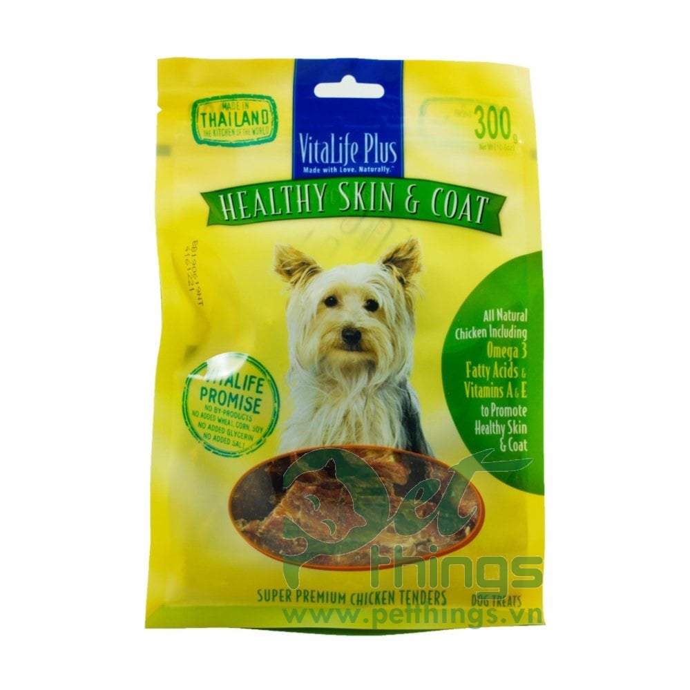 Vitalife Chicken tender Skin + Coat 300g Gà sấy tốt cho da & lông