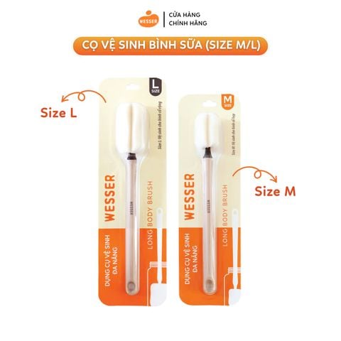 (Mới) Dụng cụ vệ sinh bình sữa Wesser 1 đầu (Size M/L) 