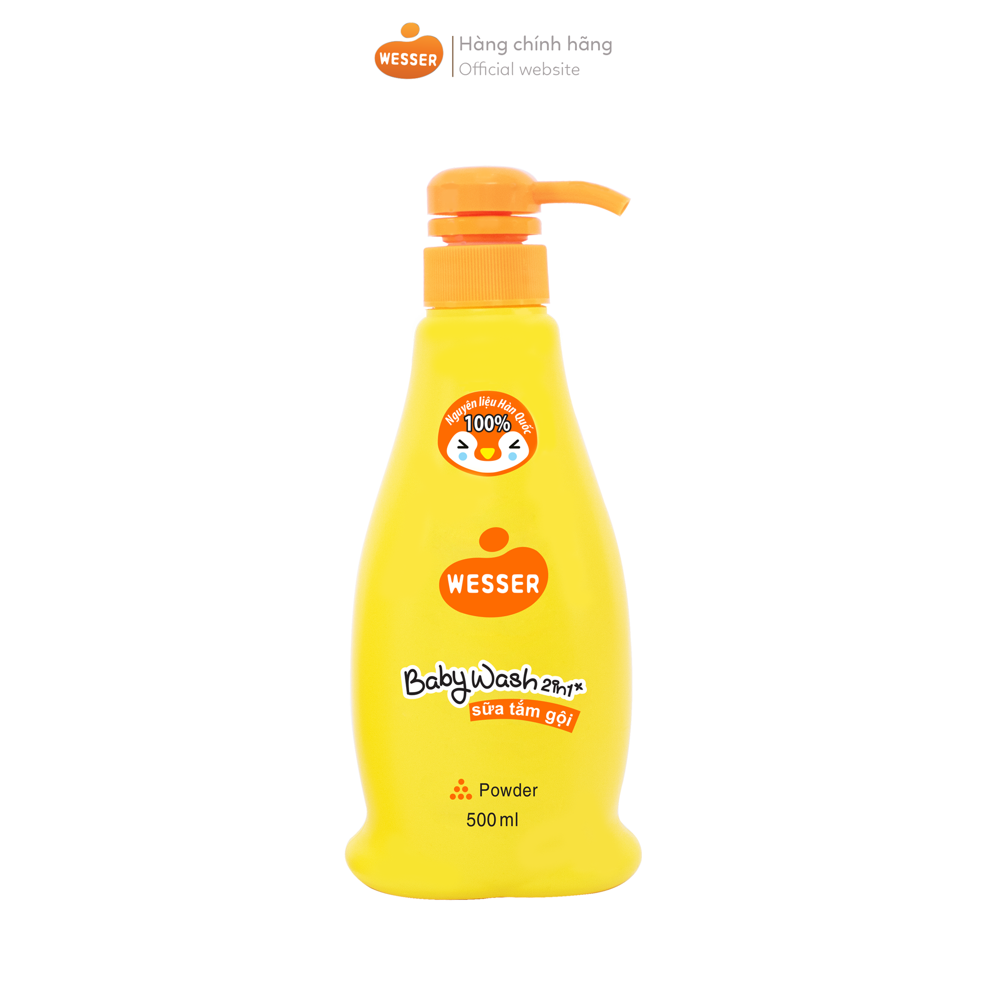 Sữa tắm gội Wesser 2 in 1 500ml ( Cam ) - Hương Phấn