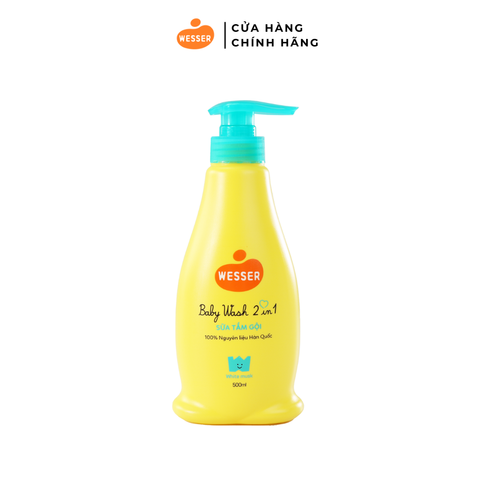 Sữa tắm gội Wesser 2in1 dung tích 500ml
