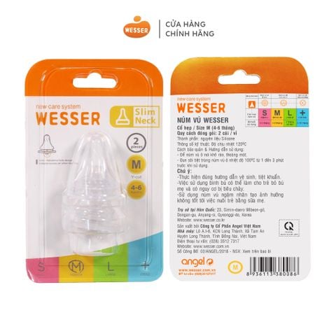 Núm vú Wesser cổ hẹp Size M