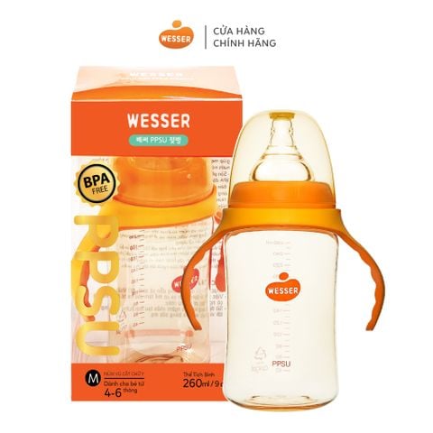 Bình sữa PPSU Wesser dung tích 260ml 