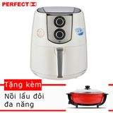  Nồi chiên không dầu perfect 5 lít GLA768+Nồi lẩu 2 ngăn 