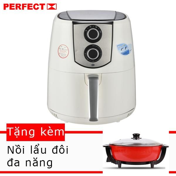 Nồi chiên không dầu perfect 5 lít GLA768+Nồi lẩu 2 ngăn