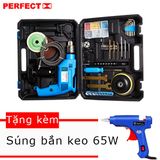  Bộ dụng cụ máy khoan đa năng Perfect PF-ID179+Súng bắn keo 
