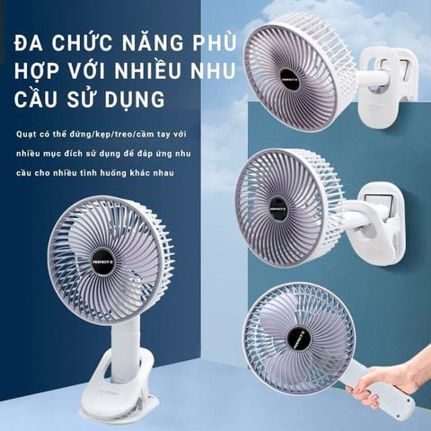  QUẠT ĐỂ BÀN CÓ SẠC TÍCH ĐIỆN PERFECT PF-QB2150 