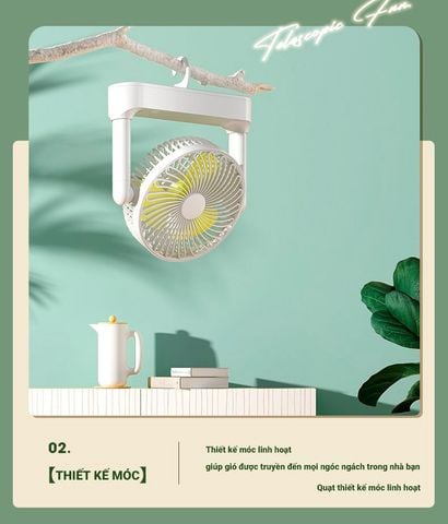  QUẠT ĐỂ BÀN CÓ SẠC TÍCH ĐIỆN PERFECT PF-QB2160 