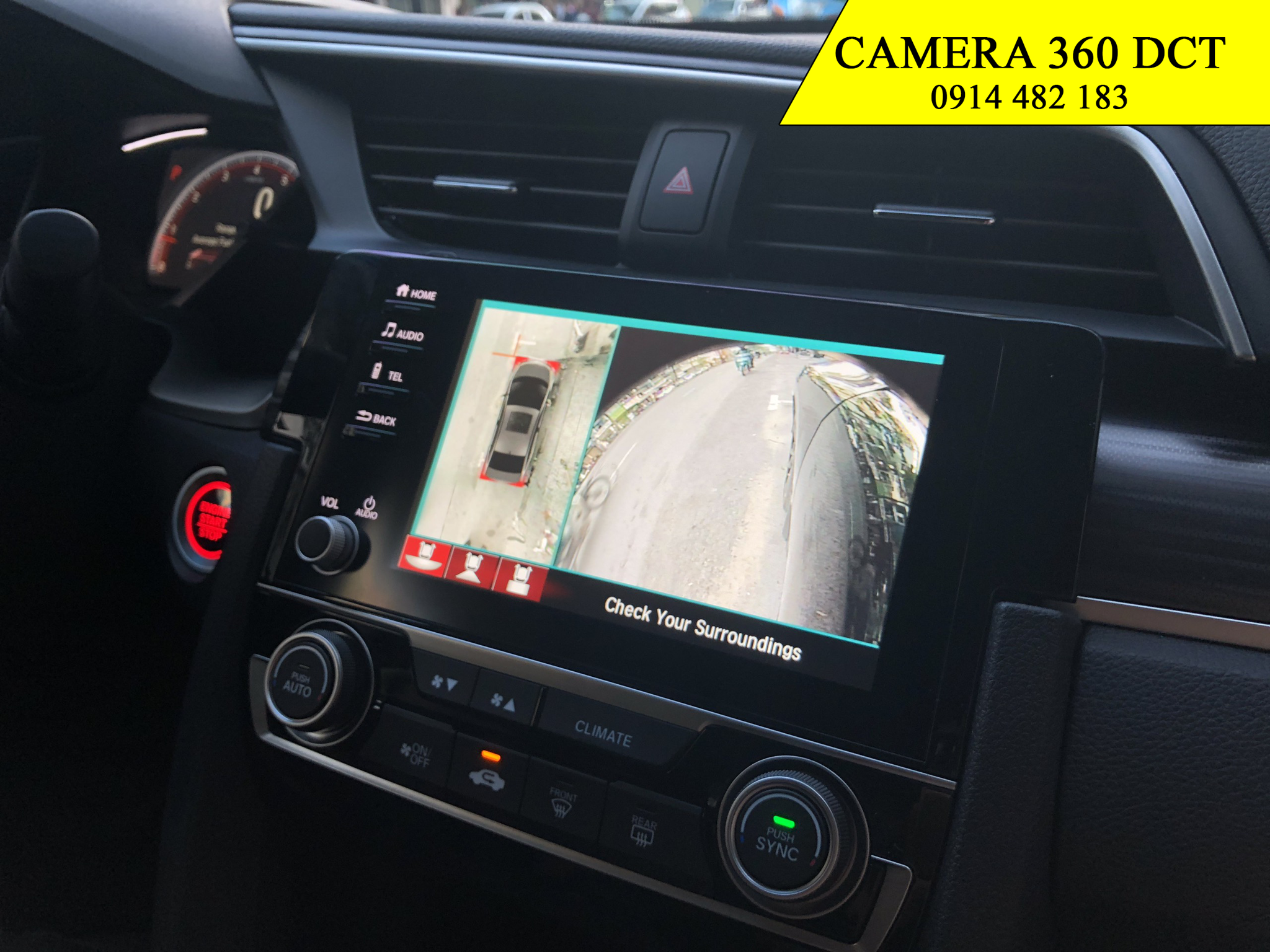 Camera 360 DCT xe Honda Civic RS 2019 Bản đầy đủ T3