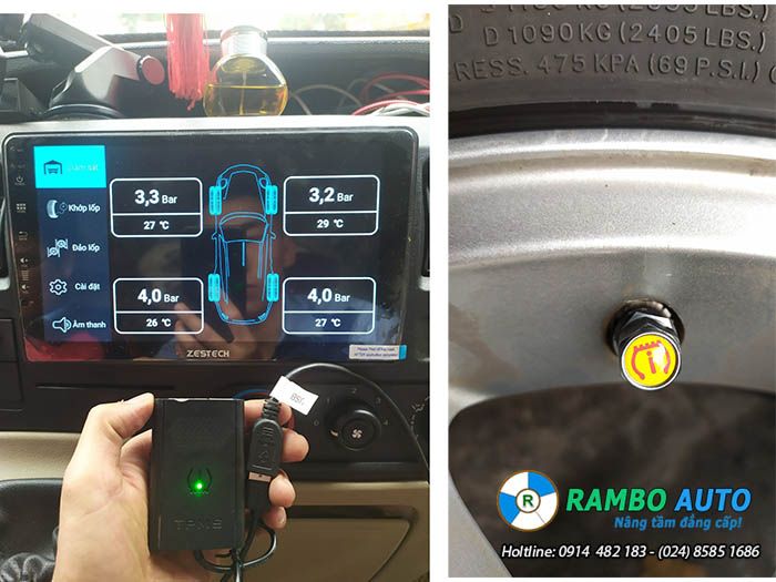 Cảm biến áp suất lốp xe 16 chỗ Transit - TPMS Car