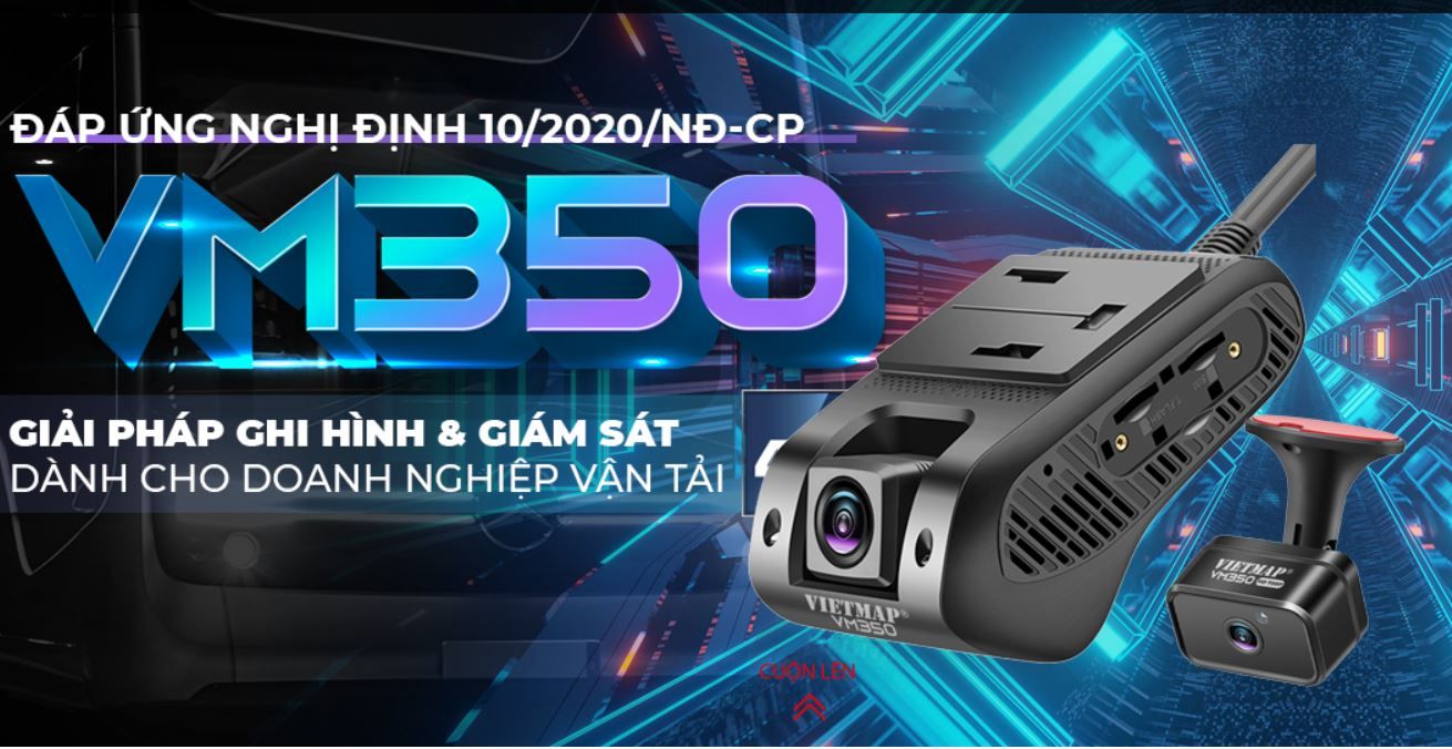 CAMERA HÀNH TRÌNH VIETMAP VM350 - ĐÁP ỨNG NGHỊ ĐỊNH 10/2020/NĐ-CP