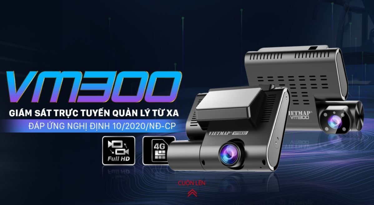 CAMERA GIÁM SÁT HÀNH TRÌNH TRỰC TUYẾN VIETMAP VM300 NGHỊ ĐỊNH 10