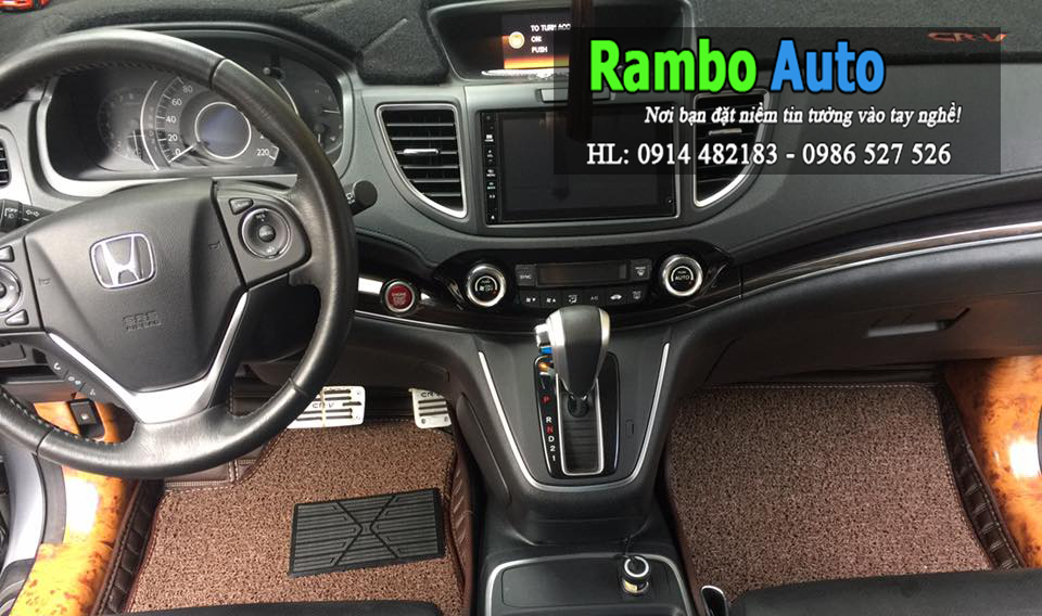 Thảm lót sàn, chân Carbon theo xe Honda CRV cao cấp