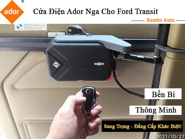 Độ cửa lùa tự động Nga cho xe Ford Transit